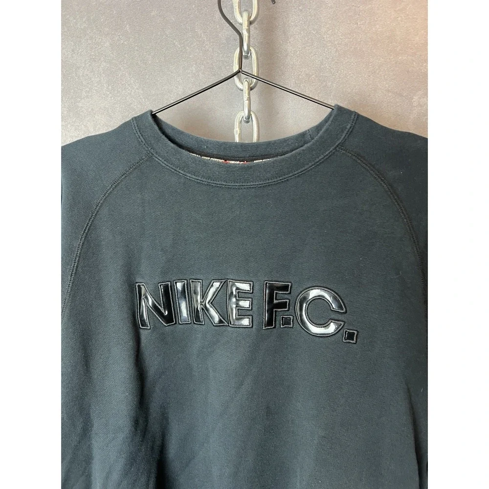 Nike‎ FC AW77 Block Crew Men's Football Soccer Sweatshirt Size L Large Black